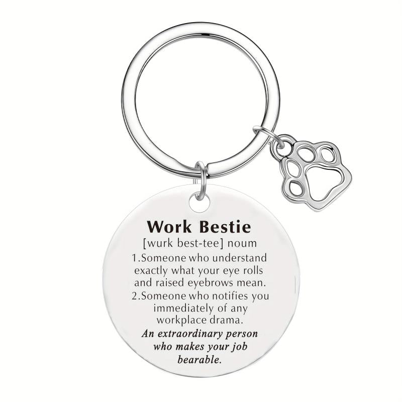 Work Bestie Keychain Colleague Leaving Gift Coworker Going Away