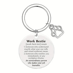 Work Bestie Keychain Colleague Leaving Gift Coworker Going Away
