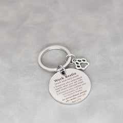 Work Bestie Keychain Colleague Leaving Gift Coworker Going Away