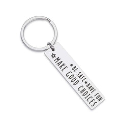 Driver Keychain for Son Be Safe Have Fun Make Good Choices Graduation Gift
