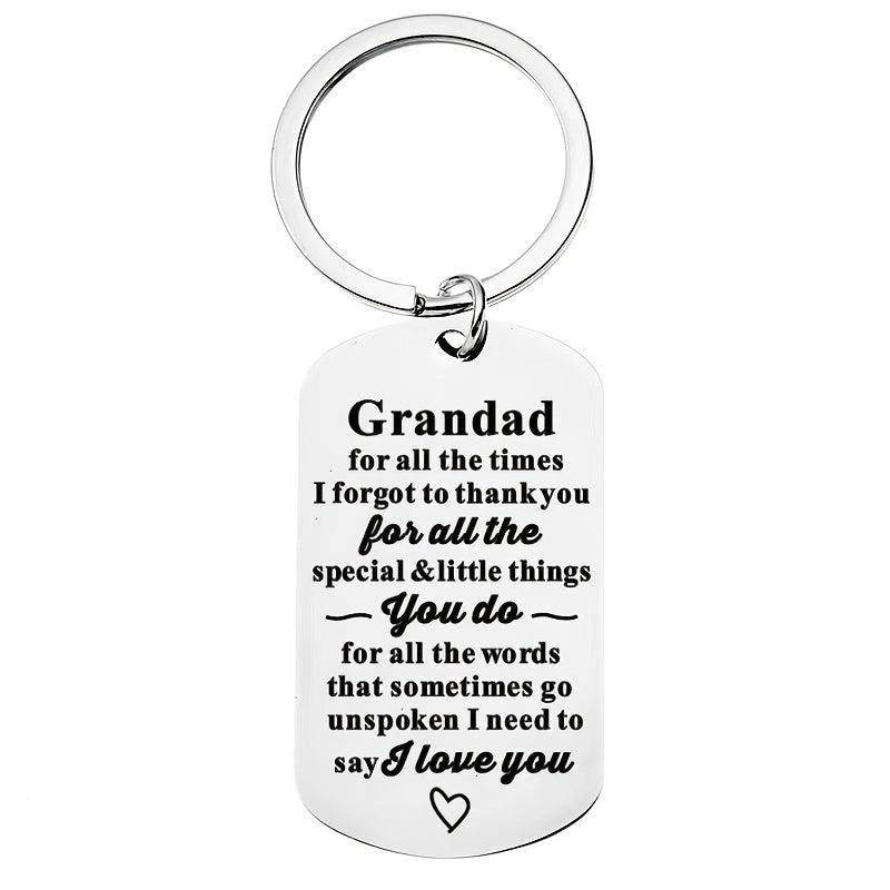 Grandpa Stainless Steel Keychain Thanksgiving Gift