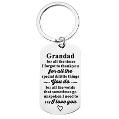 Grandpa Stainless Steel Keychain Thanksgiving Gift