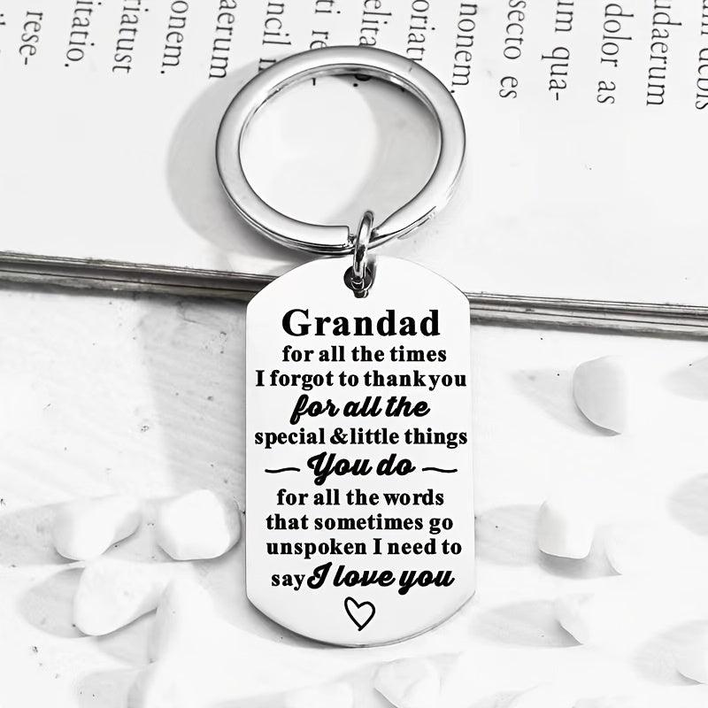 Grandpa Stainless Steel Keychain Thanksgiving Gift