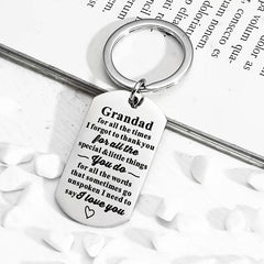 Grandpa Stainless Steel Keychain Thanksgiving Gift