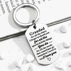 Grandpa Stainless Steel Keychain Thanksgiving Gift
