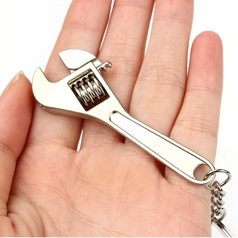 Mini Wrench Keychain Car Metal Adjustable Spanner Repair Tools