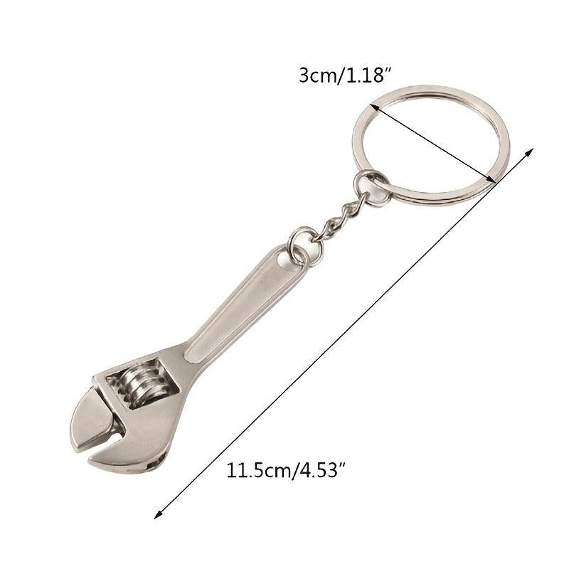 Mini Wrench Keychain Car Metal Adjustable Spanner Repair Tools