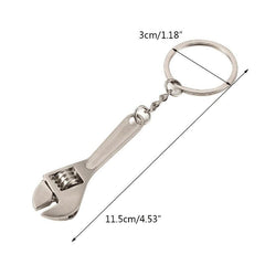 Mini Wrench Keychain Car Metal Adjustable Spanner Repair Tools