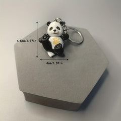1pc Martial Arts Panda DIY Keychain Pendant