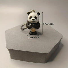 1pc Martial Arts Panda DIY Keychain Pendant