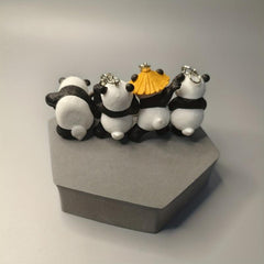 1pc Martial Arts Panda DIY Keychain Pendant
