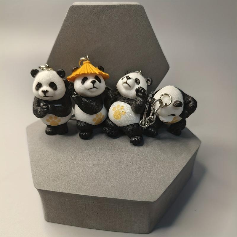 1pc Martial Arts Panda DIY Keychain Pendant