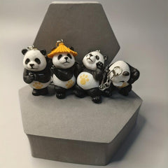 1pc Martial Arts Panda DIY Keychain Pendant
