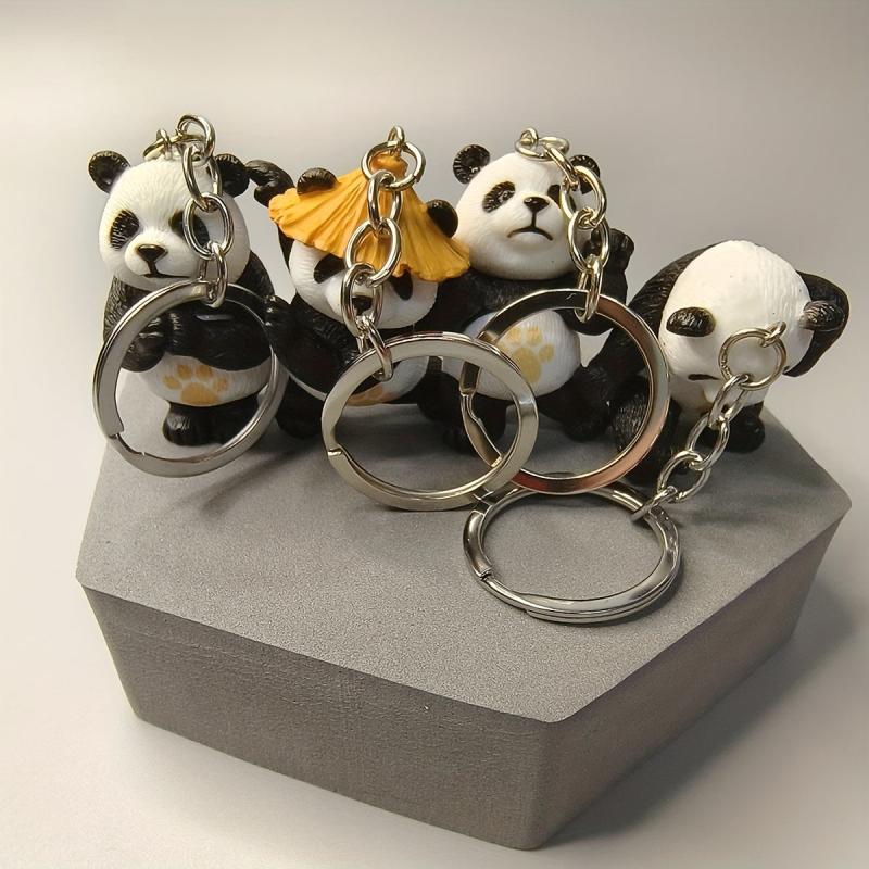 1pc Martial Arts Panda DIY Keychain Pendant