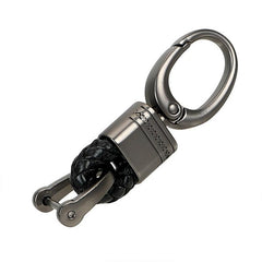 Hand Woven Horseshoe Buckle Keychain Car Keyring Gift Auto Accessories