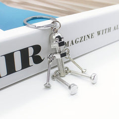 Movable Joint Robot Keychain - Fun Keyring Toy