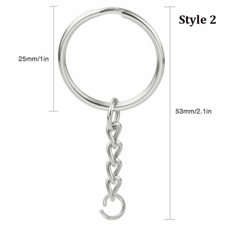 Metal Blank Keyring Keychain Split Rings Key Rings For Men