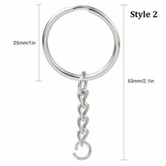 Metal Blank Keyring Keychain Split Rings Key Rings For Men