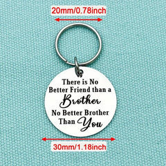 Brother Keychain Christmas Birthday Graduation Gift For Men