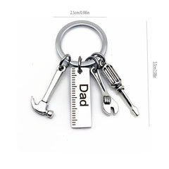 Stainless Steel Keychain Hammer Screwdriver Wrench Dad's Tools Keychain