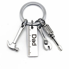 Stainless Steel Keychain Hammer Screwdriver Wrench Dad's Tools Keychain