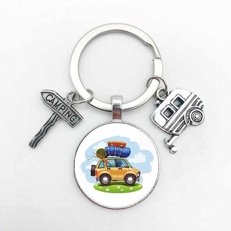 Touring Car Keychain Taxi Key Ring Dog Paw Key Chain