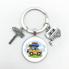 Touring Car Keychain Taxi Key Ring Dog Paw Key Chain