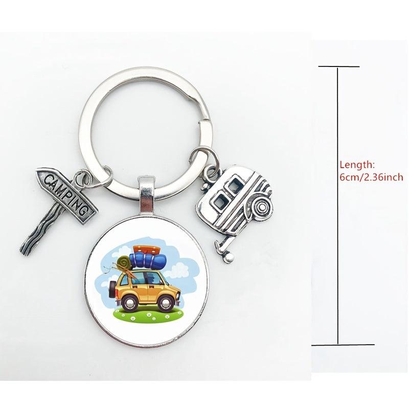Touring Car Keychain Taxi Key Ring Dog Paw Key Chain