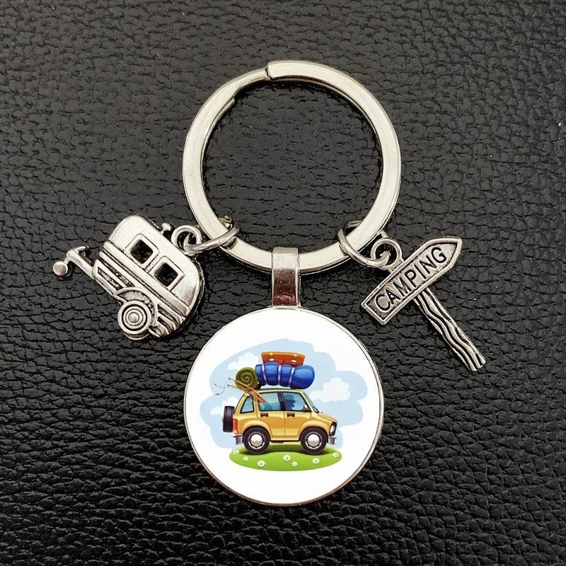 Touring Car Keychain Taxi Key Ring Dog Paw Key Chain