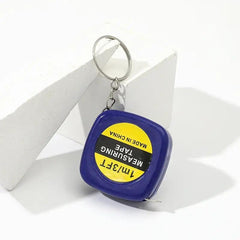 Portable Tape Measure Pendant Keychain