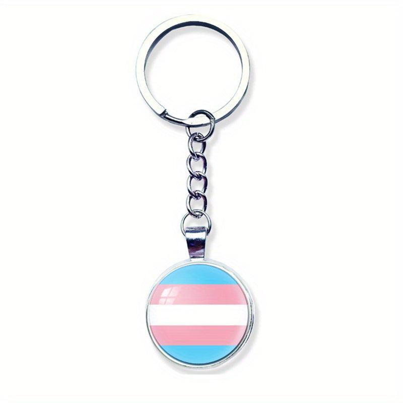 Rainbow Pride Keychain Metal Key Ring LGBT Jewelry Transgender Pride Gift