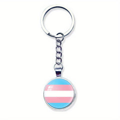 Rainbow Pride Keychain Metal Key Ring LGBT Jewelry Transgender Pride Gift