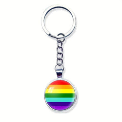 Rainbow Pride Keychain Metal Key Ring LGBT Jewelry Transgender Pride Gift