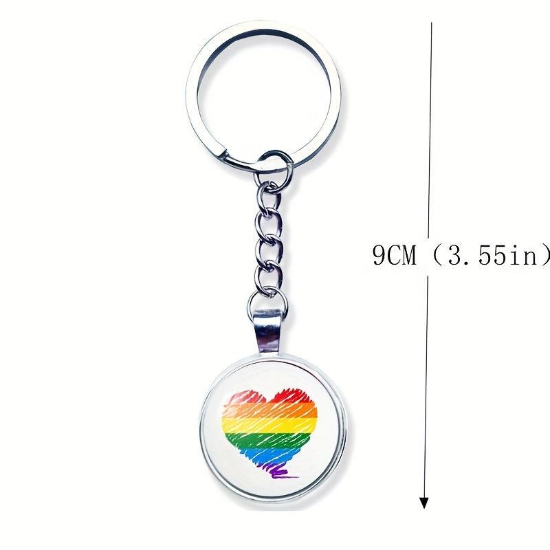 Rainbow Pride Keychain Metal Key Ring LGBT Jewelry Transgender Pride Gift
