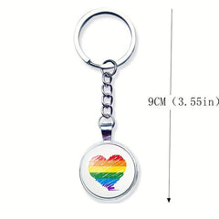 Rainbow Pride Keychain Metal Key Ring LGBT Jewelry Transgender Pride Gift