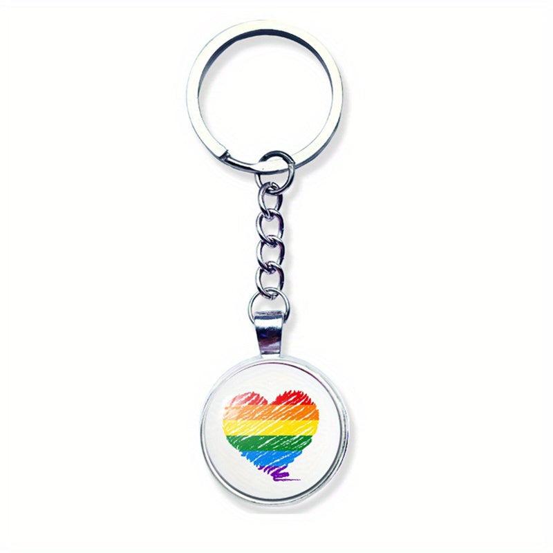 Rainbow Pride Keychain Metal Key Ring LGBT Jewelry Transgender Pride Gift
