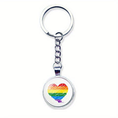 Rainbow Pride Keychain Metal Key Ring LGBT Jewelry Transgender Pride Gift