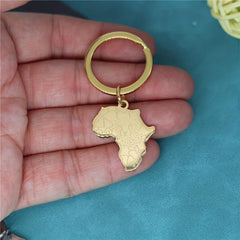 African American Map Keychain Africa Map With Tiger Face Pendant Key Chains