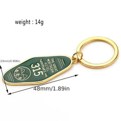 Twin Peaks Room Key Chain Metal Pendant Key Chain