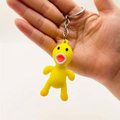 1pc Cartoon Toy Tiny Keychain Soft Plastic Bag Pendant Gift