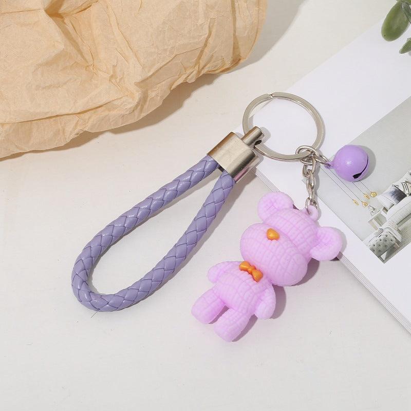 Cartoon Bear Keychain Couple Bag Car Hanging