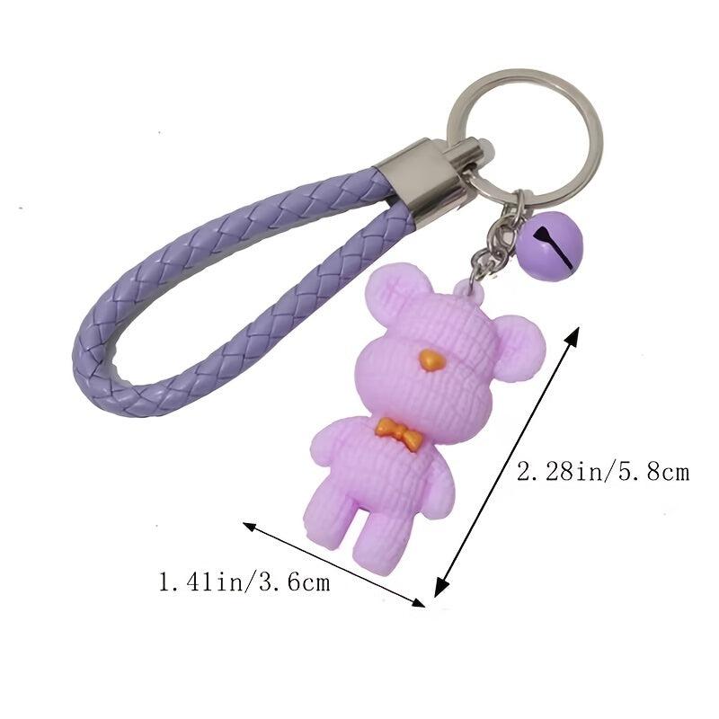 Cartoon Bear Keychain Couple Bag Car Hanging
