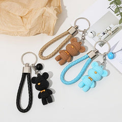 Cartoon Bear Keychain Couple Bag Car Hanging