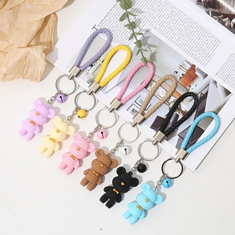 Cartoon Bear Keychain Couple Bag Car Hanging