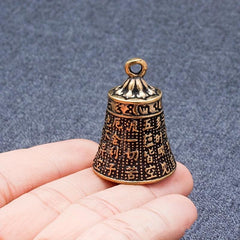 Ancient Brass Heart Bible Bell Copper Wind Chime Pendant