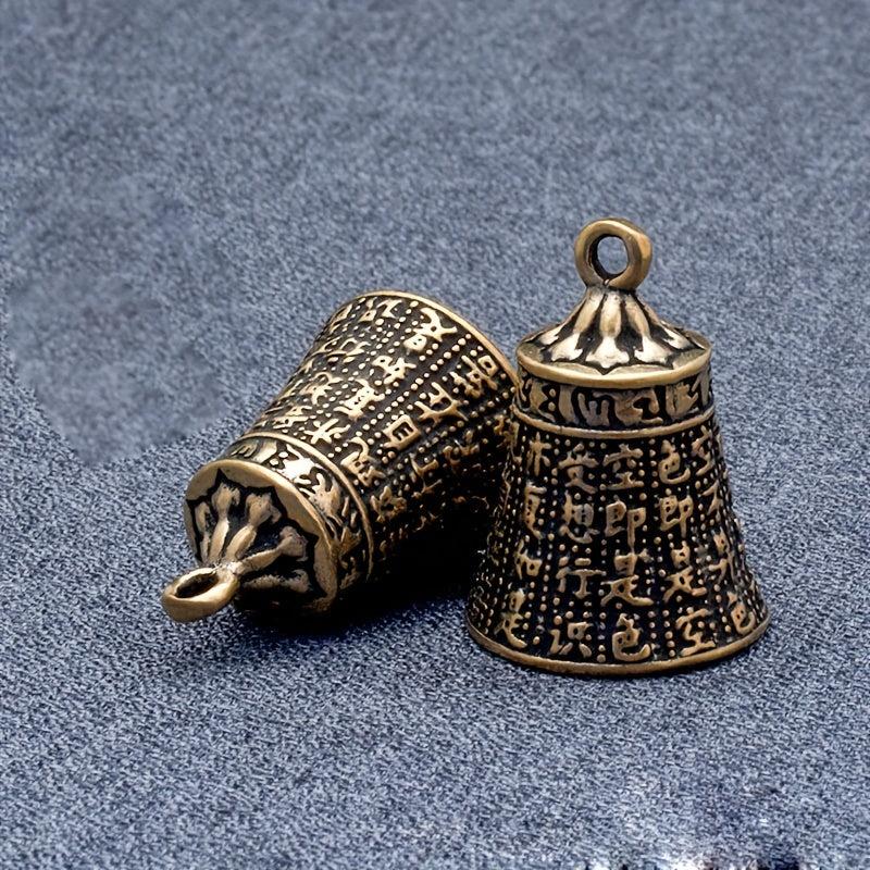 Ancient Brass Heart Bible Bell Copper Wind Chime Pendant