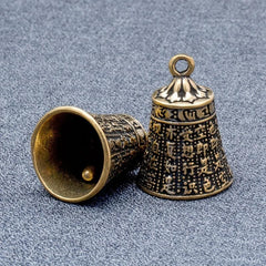 Ancient Brass Heart Bible Bell Copper Wind Chime Pendant