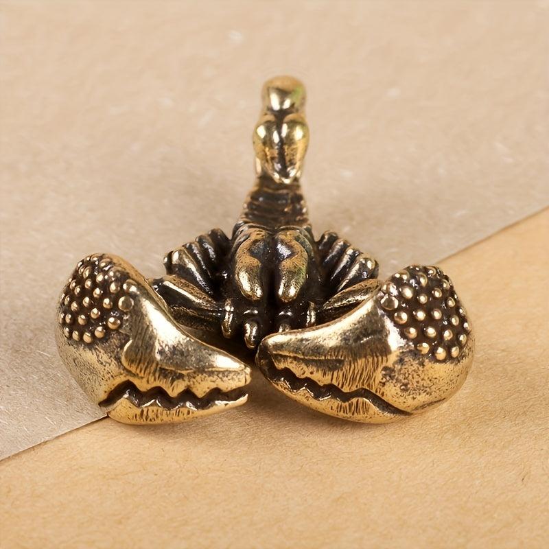 Brass Scorpion Insect Crab Creative Keychain Pendant Hand Grip Piece