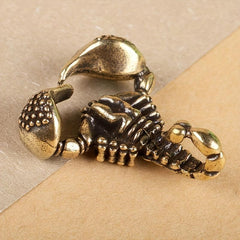 Brass Scorpion Insect Crab Creative Keychain Pendant Hand Grip Piece