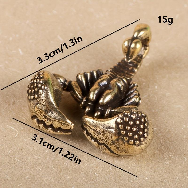 Brass Scorpion Insect Crab Creative Keychain Pendant Hand Grip Piece